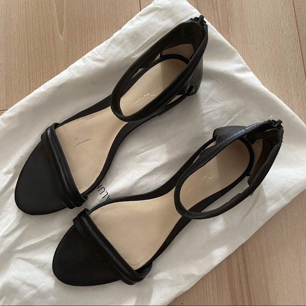 3.1 Phillip Lim Kiddie Leather Black Flat Sandals